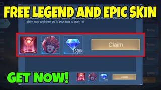 FREE SKIN EVENT! GET FREE SKIN MOBILE LEGENDS | FREE DIAMONDS | NEW EVENT IN MOBILE LEGENDS 2022