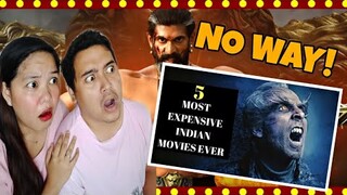 Top 5 Most Expensive Indian Films  Ever! | Filipino Couple Reaction