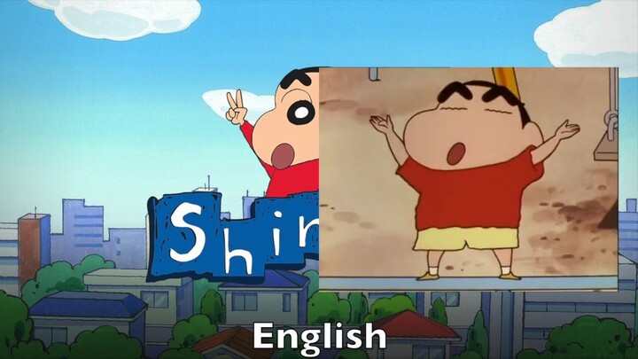 Crayon Shin-chan English Opening Multilanguage Comparison