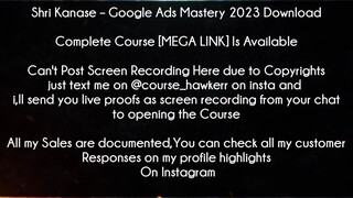 Shri Kanase Course Google Ads Mastery 2023 Download