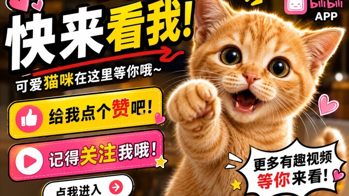 你一定要给这只猫一个赞，谢谢！ ❤️