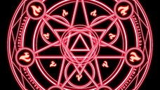 overlay spell magic circle fire on Saikyou Onmyouji no Isekai Tenseiki