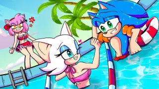 Rouge's False Love With Sonic Makes Amy Angry | Very Sad Story But Happy Ending | Sonic Life Stories