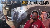 EREN VS REINER! Attack on Titan Season 3 Episode 13, 14 Reaction