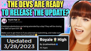 THE DEVS ARE READY TO RELEASE THE NEW UPDATE?! It's Almost DONE?! 🏰 Royale High Spring Update Tea
