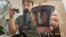 Lid Licking Chocolate Pudding - Asmr Eating Sounds (NO TALKING)