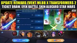 UPDATE!! EVENT MLBB X STAR WARS PART 2 ADA TICKET DRAW GRATIS, EFEK BATTLE, SKIN STAR WARS ALUCARD