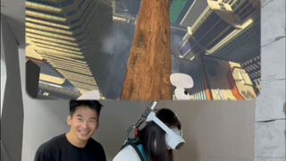 带女朋友体验vr跳楼
