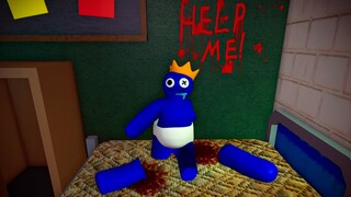 Baby Blue needs help in Rainbow Friends: Chapter 2 (ROBLOX)