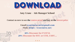 [WSOCOURSE.NET] Amy Crane – Ads Manager School