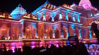 Ram Mandir temple in India video on 22 January 2024