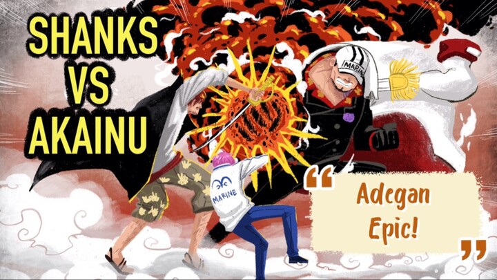 SHANKS VS AKAINU! | Fanart Drawing adegan epic One Piece Volume 59 #Bstationtalenthunt5