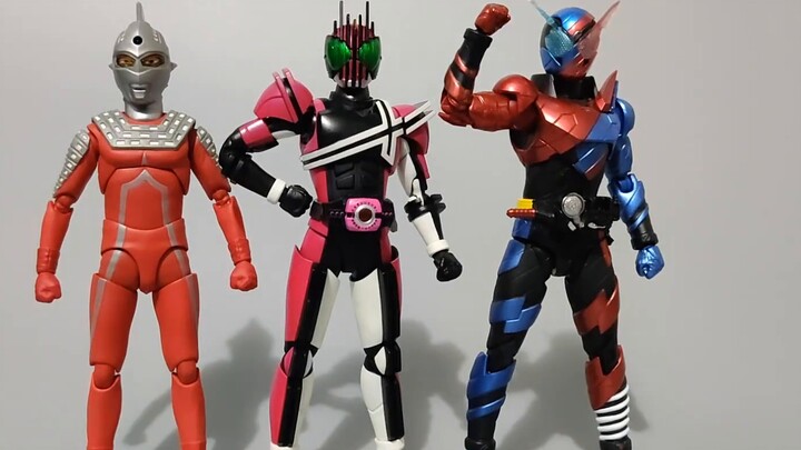 ประติมากรรมหัวเรืองแสงของบุคคลที่สาม shf ของเล่นของ Seven Ultraman Imperial Rider Kamen Rider Uncle 