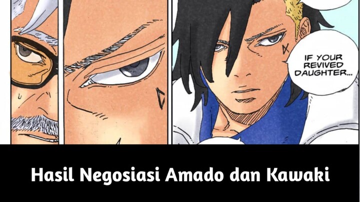 Hasil Negosiasi Kawaki dan Amado! Fakta Menarik Manga Boruto Two Blue Vortex Chapter 18 part I
