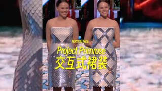 可以随时变化的图案的交互式裙装，吸引了众人的眼光...