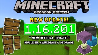 RILIS! UPDATE MCPE 1.16.201 OFFICIAL! | XBOX LIVE - SHULKERS, CAULDRON & STORAGE!