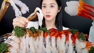 [ONHWA] 🦀The chewing sound of raw crab sashimi! Snow crab, red snow crab