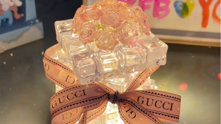 Quickly tag your bestie to make you this ice-block rose night light—as a tiny star to keep you compa