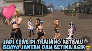 PRANK JADI CEWEK DI TRAINING KETEMU BUAYA DARAT LANGSUNG AKU GOMBALIN EH BAPER DONG💕|FREE FIRE