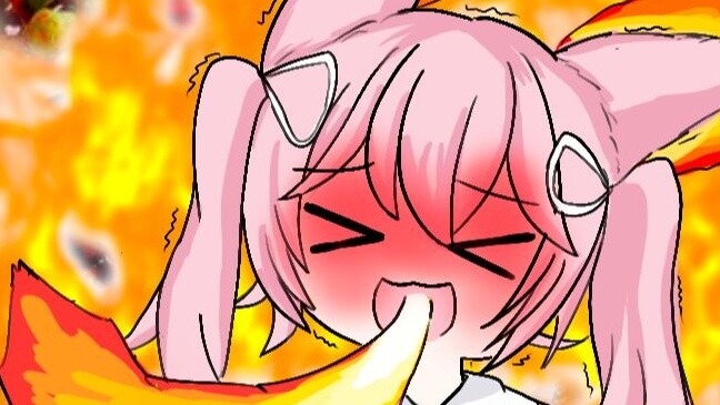 Japanese cat tries the spicy oil noodles! It's not spicy at all! [Edited by cooked meat/cherry]