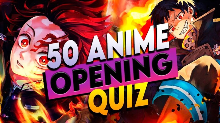 ANIME OPENING QUIZ 🎶🕹️ GUESS the 50 Anime OPENINGS [VERY EASY - MEDIUM] 👑