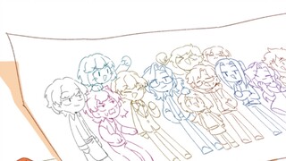colors "If history is a group of cats" handwritten by all staff