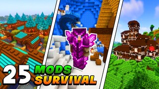 ✨ 25 MODS PERFECTOS Para SURVIVAL 💎 [Minecraft Java 1.20]