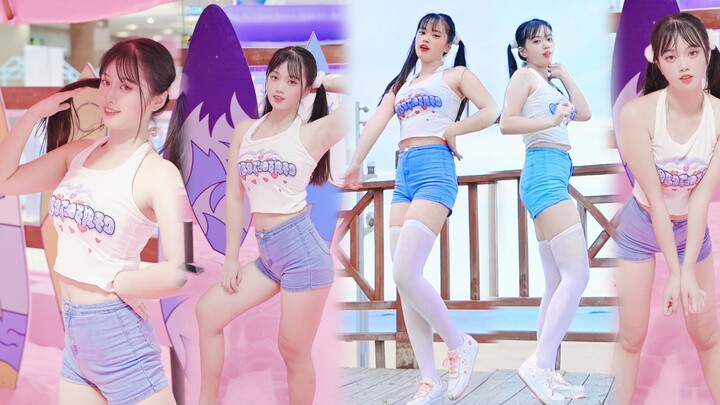 Tôi cá là bạn chưa bao giờ thấy bãi biển màu hồng! Người yêu mùa hè ♥ bong bóng nổ【meo meo】