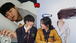 GIRLS vs. BOYS Morning Routine!!! Korean Teenage Couple Reaction