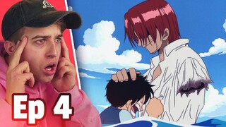 THE PASSING OF THE STRAW HAT!! SHANKS SAVES LUFFY😭One Piece Episode 4 REACTION + REVIEW