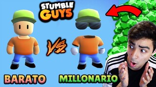 SKINS BARATAS VS SKINS CARAS en STUMBLE GUYS!