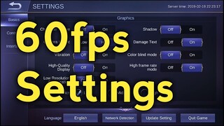 Mobile Legends - Best Settings 60fps