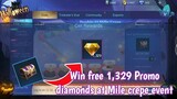 How to get free 1,329 promo diamonds in mobile legends double 11 mille crepe event
