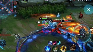 Showing a horror movie to Lü Bu