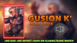 New!!! Gusion K' Dash KOF Skin Script Full Effect + Real Voice - Patch AAMON | Mobile Legends