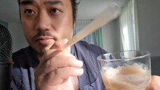 ASMR DRINKING SOUNDS - CHOCOLATE BANANA MILKSHAKE + FOLLOW THE STRAW & FINGER