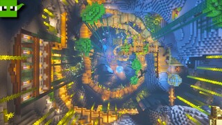 Minecraft Dwarven Lush Cave Amethyst Mine Timelapse
