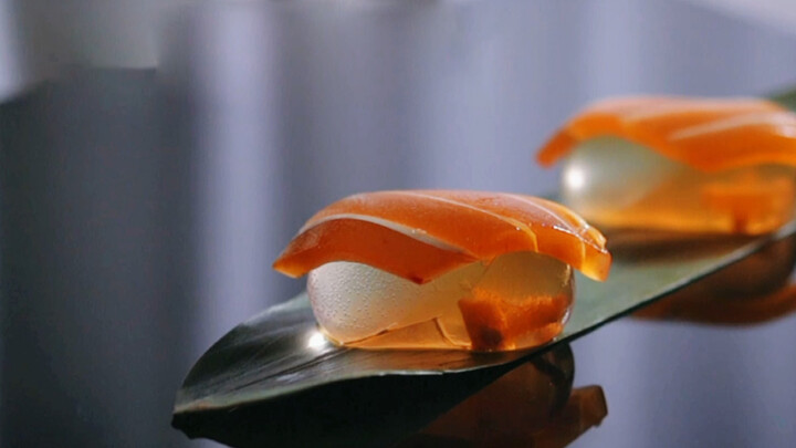 [Ẩm thực][DIY]Làm thạch giống sashimi cá hồi