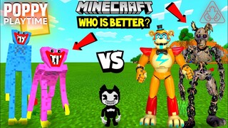 HUGGY WUGGY vs FNAF SECURITY BREACH in MINECRAFT! (Poppy Playtime BATDR Minecraft)