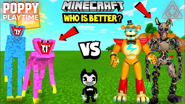 HUGGY WUGGY vs FNAF SECURITY BREACH in MINECRAFT! (Poppy Playtime BATDR Minecraft)