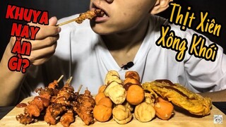 Zin ASMR | ASMR Thịt Heo Xiên Xông Khói & Bò Viên Chiên, Chả Cá