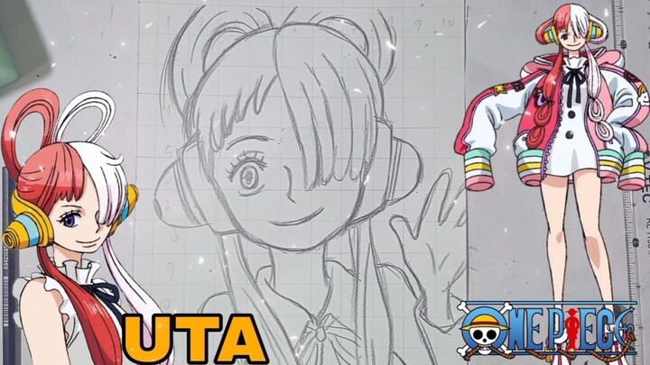 menggambar uta dari movie red one piece