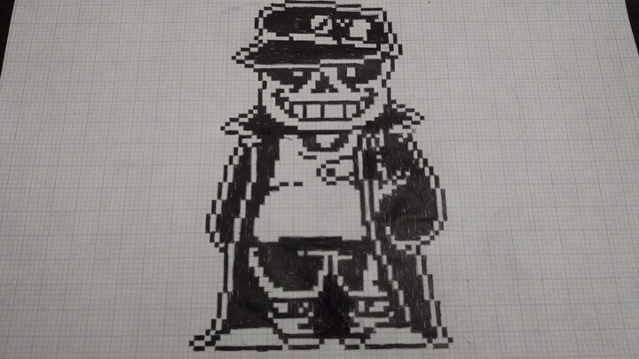 Invincible shirt Shantaro pixel painting for three consecutive ╰(⇀‸↼)╯