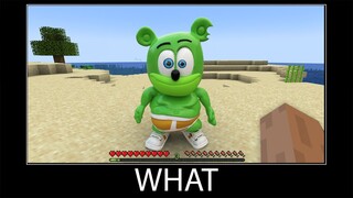 Minecraft wait what meme part 216 realistic minecraft Gummy Bear