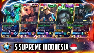 GILAA BOSS!! 5 HARAPAN BANGSA 🇮🇩 JADI SATU TIM!! LAWAN JUARA MPL?? BANTAI!! - Mobile Legends