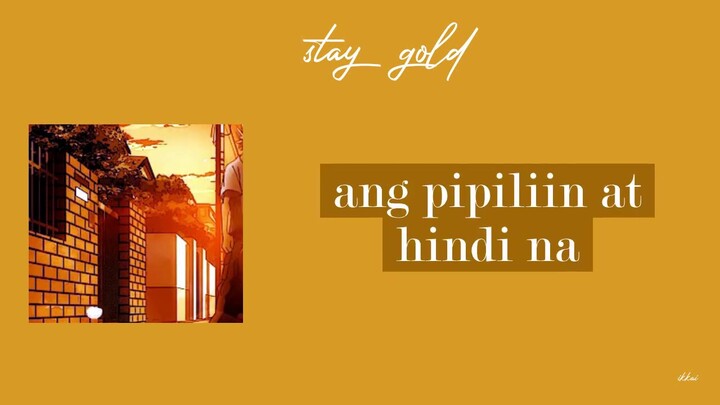 stay gold - bts - tagalog cover