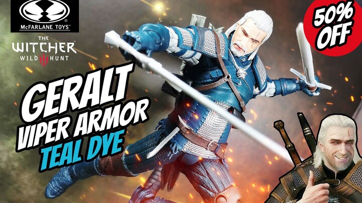 McFarlane Toys The Witcher 3 Wild Hunt Geralt of Rivia Viper Armor Teal Dye Unboxing-Ralph Cifra