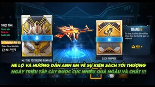 FREE FIRE | HÉ LỘ HƯỚNG DẪN ANH EM VỀ SỰ KIỆN SÁCH TỐI THƯỢNG NGÀY TRIỆU TẬP - CÀY FREE CỰC NHIỀU ĐỒ