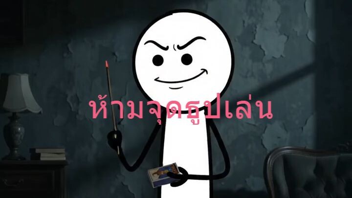 Never burn incense for no reason ห้ามจุดธูปเล่น