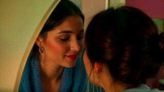 Lesbian kissing seen